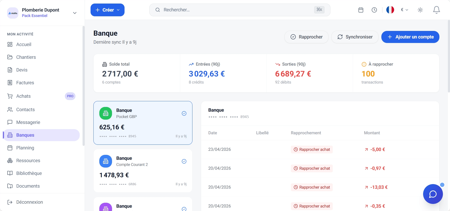 Conexión bancaria y cobros